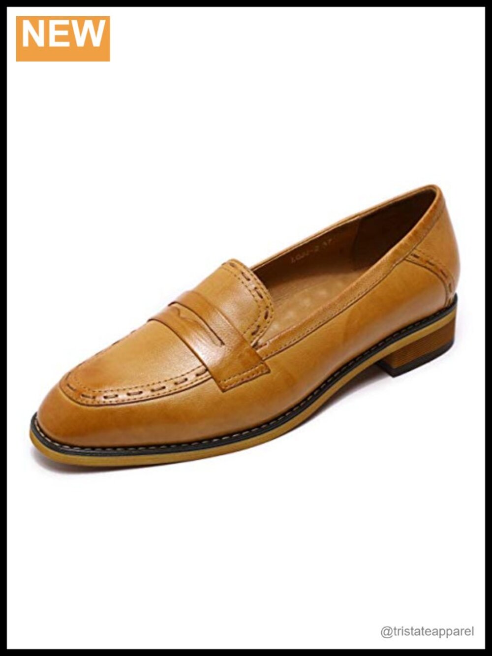 Handmade Sheepskin Leather Penny Loafers Slip On Office Flats